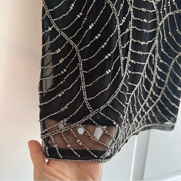 Search For Sanity beaded sequin black and silver tank top size small Swifty - Picture 4 of 6